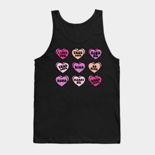 Valentine Candy Hearts Tank Top